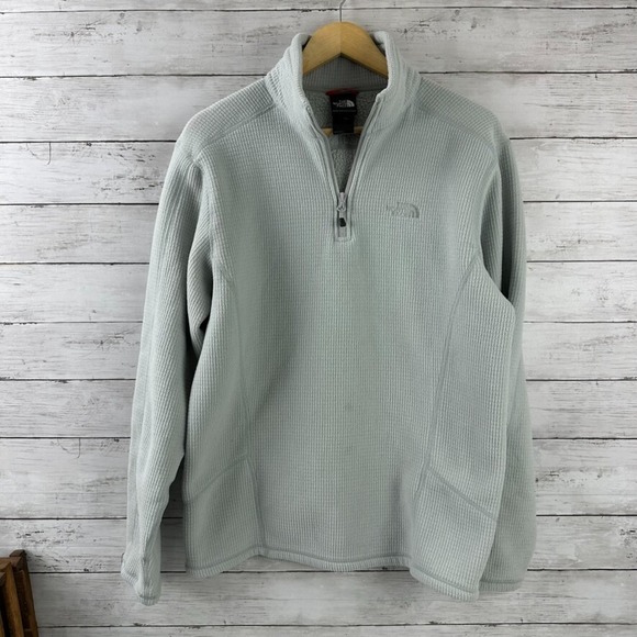 The North Face Tops - The North‎ Face Womens Medium Gray 1/4 Zip Fleece Pullover Sweatshirt